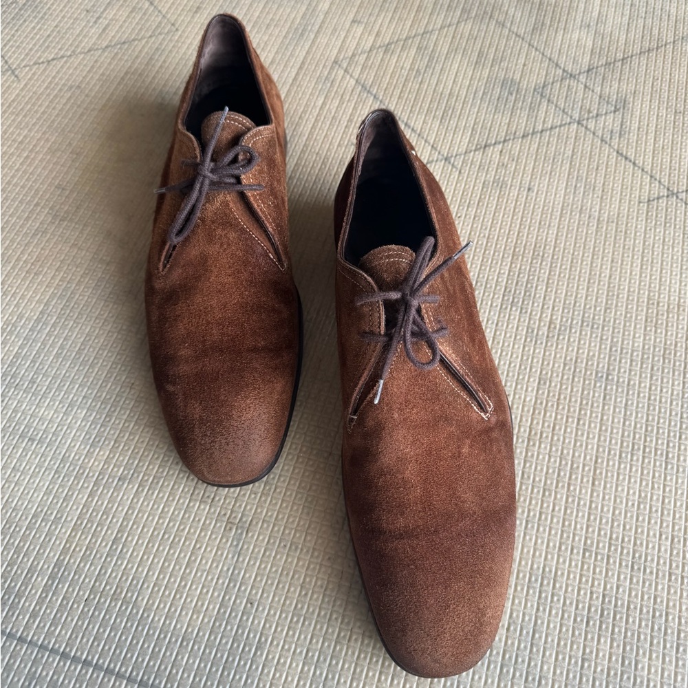 Brown Suede Oxfords Classic Design